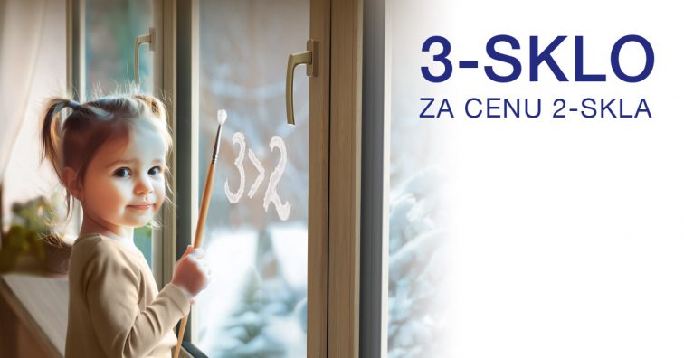 Předvánoční akce: Trojsklo za cenu dvojskla na plastová okna Slovaktual